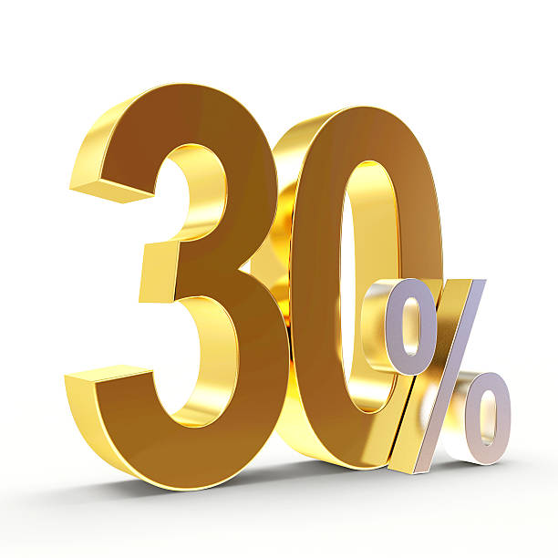 istock Discount concept. Golden 30 percent 509426080