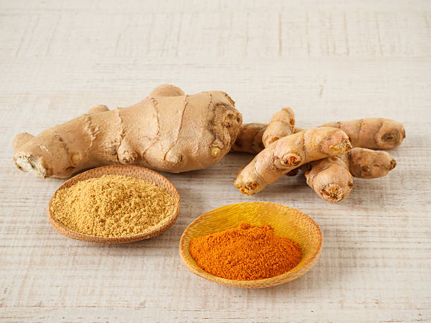 Ginger and turmeric stock photo