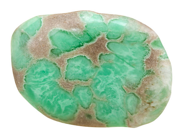 tombado variscite gem pedra isolado a branco - bead jewelry drop stone imagens e fotografias de stock