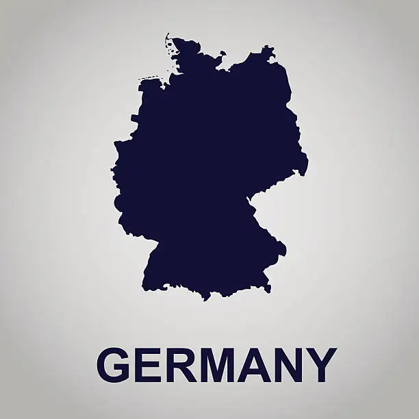 Vector illustration of map of Germany