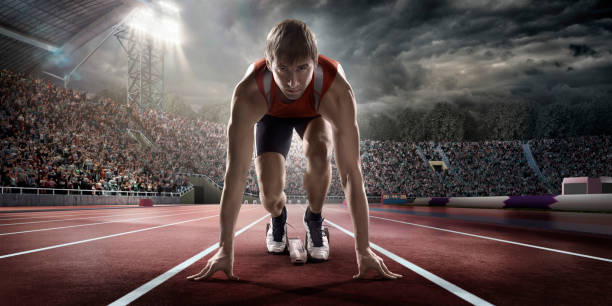 istock Male athlete prepares to run 509427824