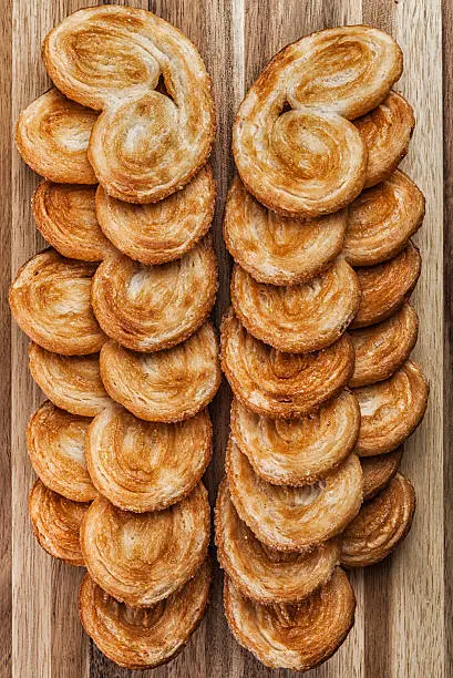 Puff Pastry, French Palmiers Cookies or Elephant Ears 