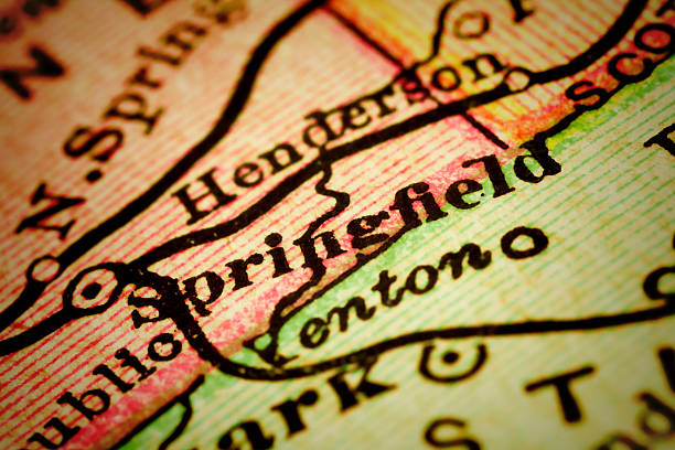 istock Springfield, Missouri on an Antique map 509432480