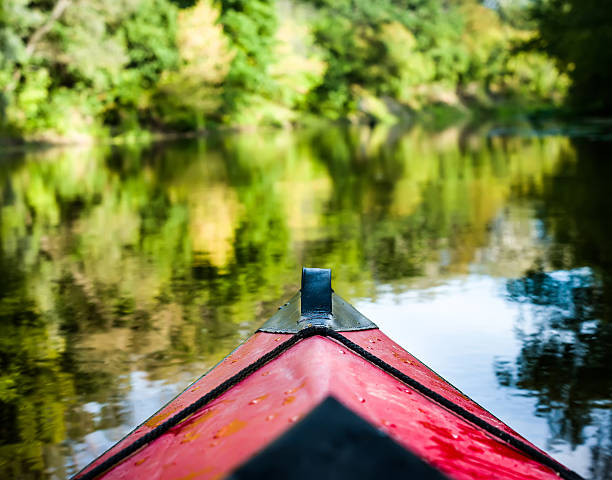 istock nose of kayak floating 509434422