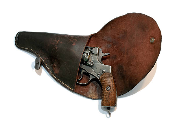 istock Old loaded revolver in a holster 509436374