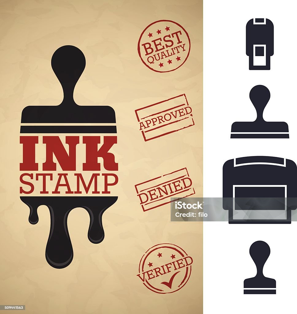 Tinta Stamper - arte vectorial de Sello de caucho libre de derechos