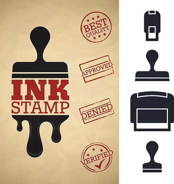 Vector illustration of Ink Stamper