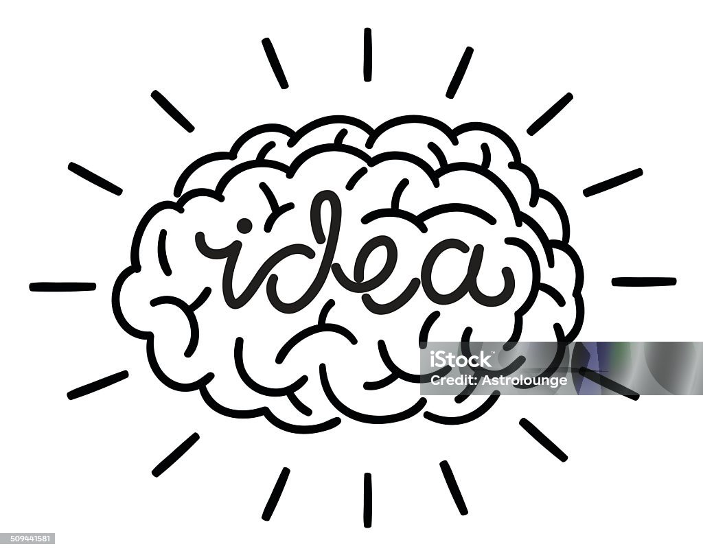 Idea  - arte vectorial de Cerebro humano libre de derechos
