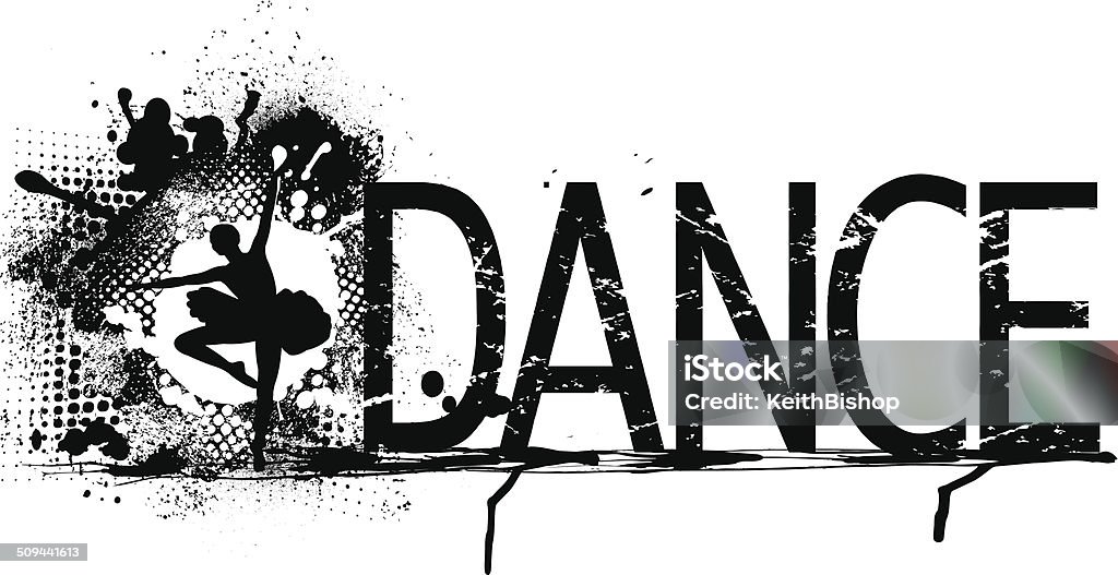 Bailarín de Ballet de estilo Grunge - arte vectorial de Actuación - Representación libre de derechos