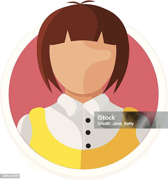 女性アバターフラットラウンドベクトルのアイコン - GUIのベクターアート素材や画像を多数ご用意 - GUI, イラストレーション, ウェブページ