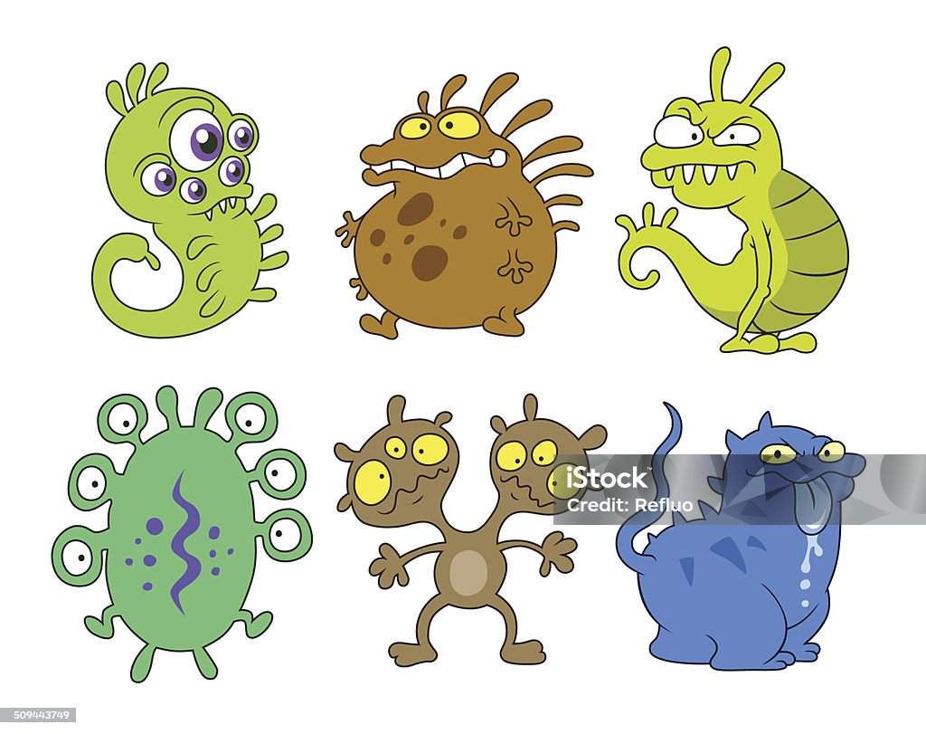 Cartoon Germs Stock Illustration - Download Image Now - Animal, Bacterium,  Cartoon - iStock