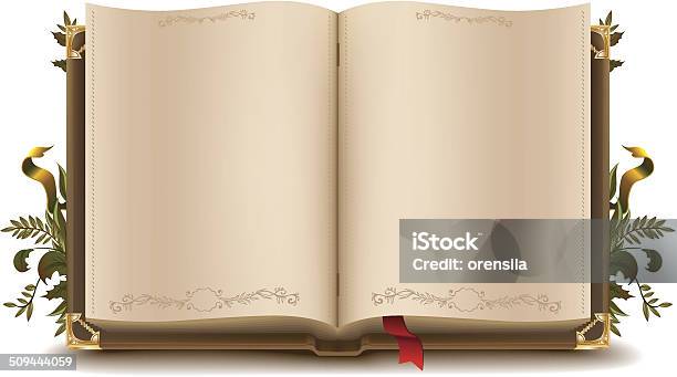 Old Open Book Stock Illustration - Download Image Now - Book, Opening, Open