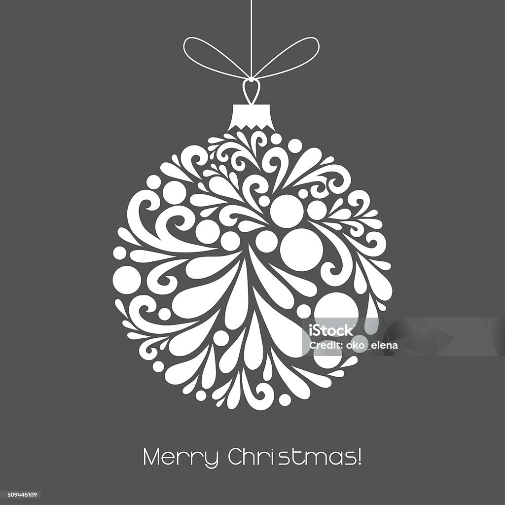 white Christmas ball - Lizenzfrei Eleganz Vektorgrafik