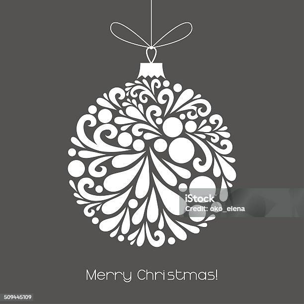White Christmas Ball Stock Vektor Art und mehr Bilder von Eleganz - Eleganz, Weihnachten, Abstrakt