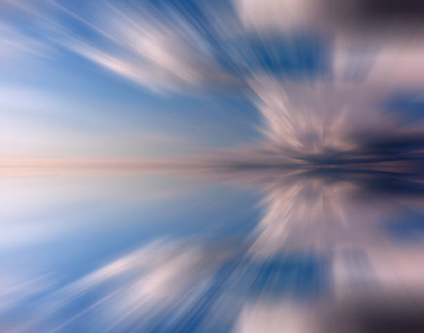 istock Reflection of clouds with long exposure effect, zoom blurred 509445923