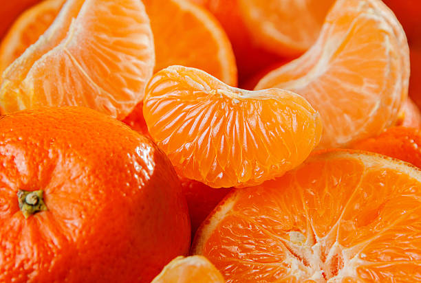 Tangerine fruit background stock photo