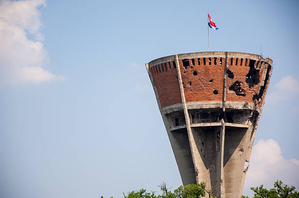 istock Damaged water tower in Vukovar, Croatia 509447527