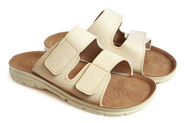 istock Pair of leather slippers 509448211