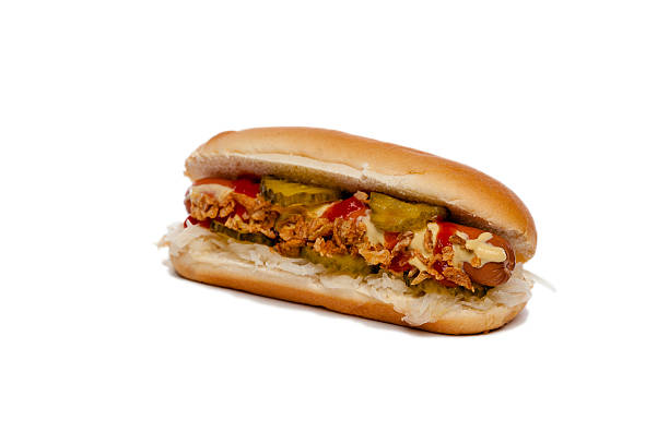 istock Hotdog/Hot Dog. Side-view isolated on white 509463909