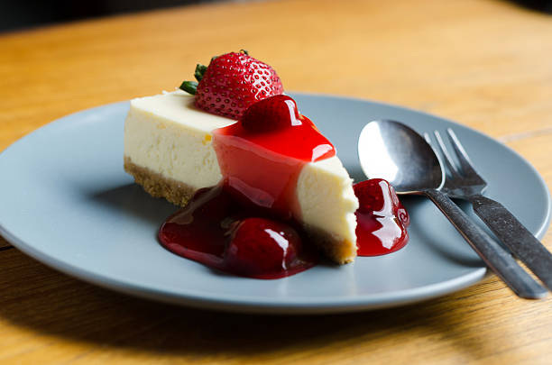 istock Strawberry Cheesecake with spoon and fork 509465463