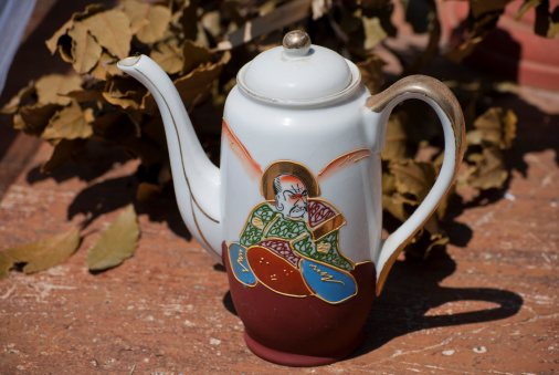 Elegant  oriental teapot finely decorated
