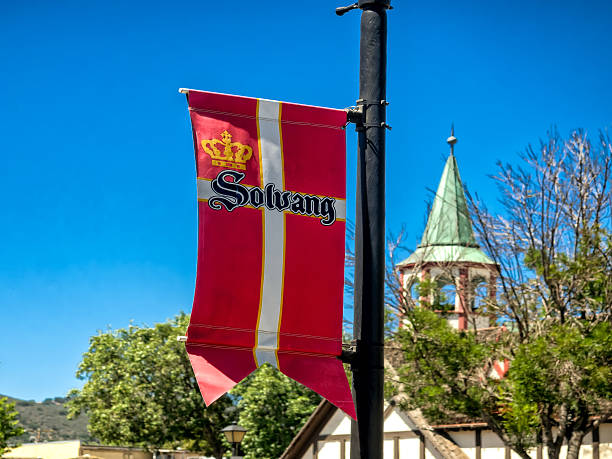 Danish cidade de Solvang na Califórnia - foto de acervo