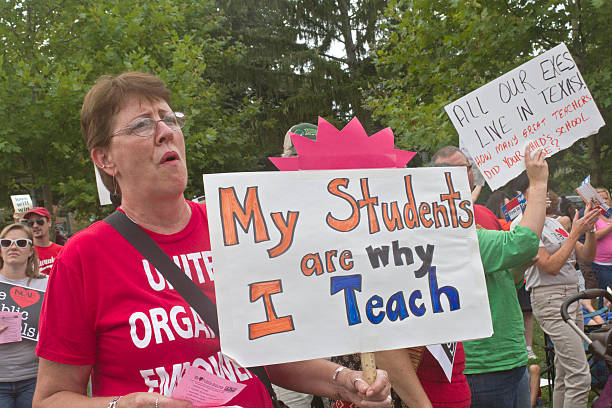 Moral Monday Teachers Protest stock photo