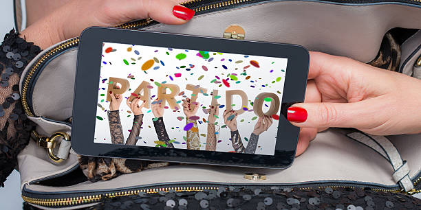 tablet purse with Partido (spanish) invite and clipping path