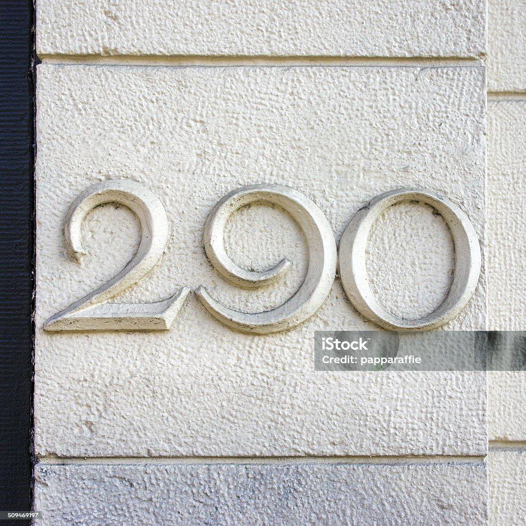 Number 290 house number two hundred and ninety. House Address Stock Photo