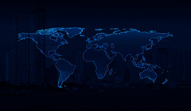 istock Light world map, Elements of this image furnished by NASA 509469898