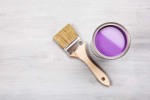 istock Paintbrush on the can. Top view 509472146