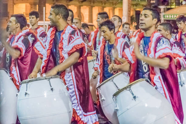istock Group of Candombe Drummers at Carnival Parade of Uruguay 509476052