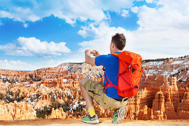 istock Taking picture of Bryce canyon with smartphone 509476384