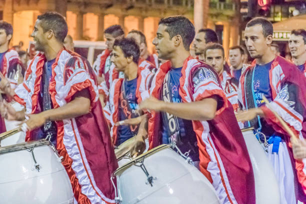 istock Group of Candombe Drummers at Carnival Parade of Uruguay 509476410