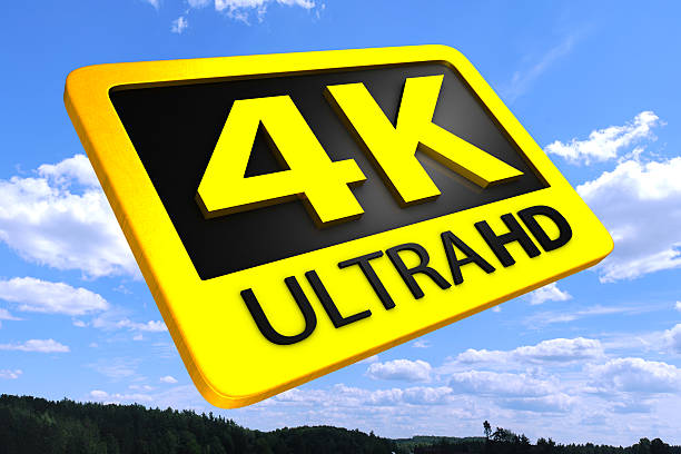 4 k ultra hd icono - 720p fotografías e imágenes de stock