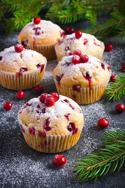 istock Cranberry muffins with powdered sugar 509480906