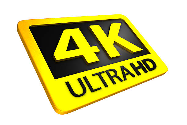 4 k ultra hd icono - 720p fotografías e imágenes de stock