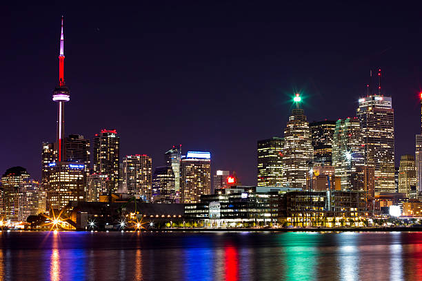 istock Toronto skyline at night with the CN Tower 509481850