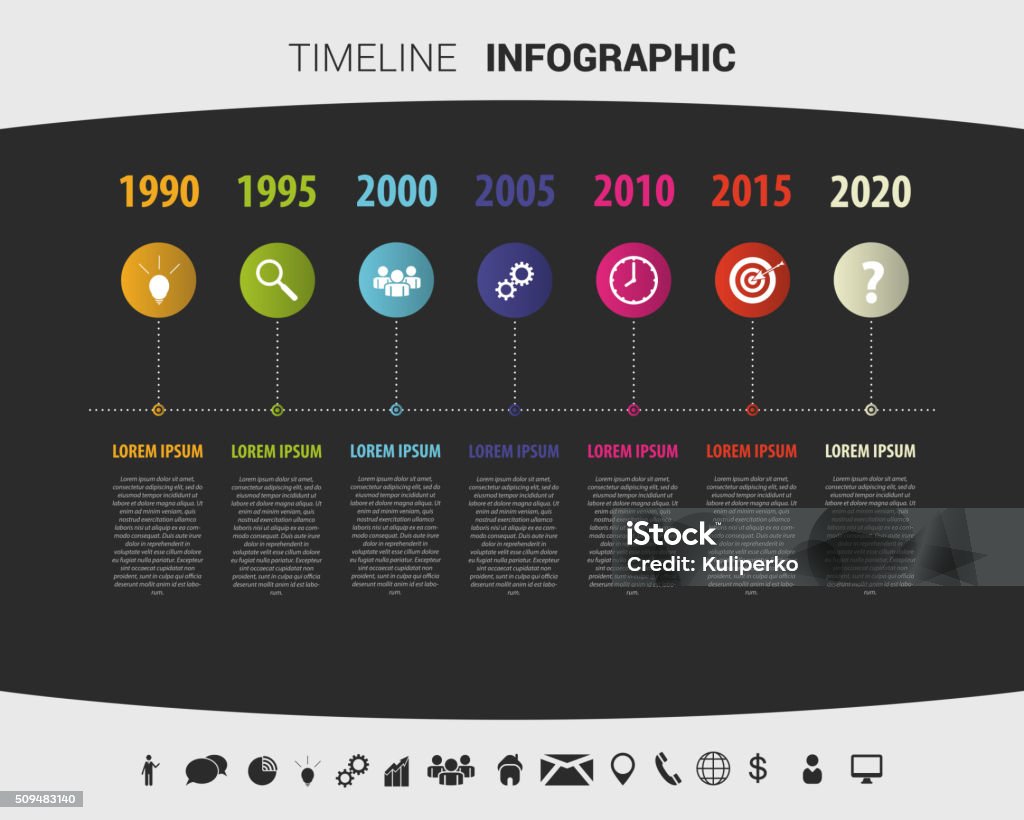 colorful timeline buttons infographic layout stock... Timeline Infographic Design Template Vector Stock Illustration ...