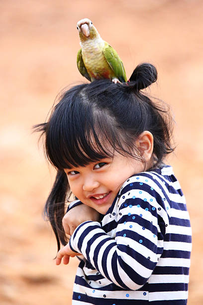 istock little girl and her pet parrot 509488653