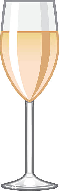 illustrazioni stock, clip art, cartoni animati e icone di tendenza di vino bianco in vetro icona - cher