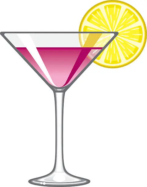Vector illustration of Classic Martini Glass Icon