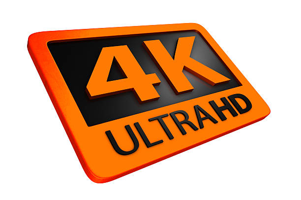 4 k ultra hd icono - 720p fotografías e imágenes de stock