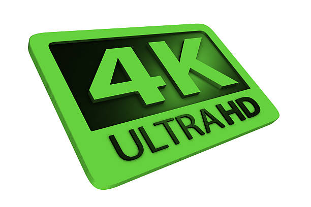 4 k ultra hd значок - 720p стоковые фото и изображения