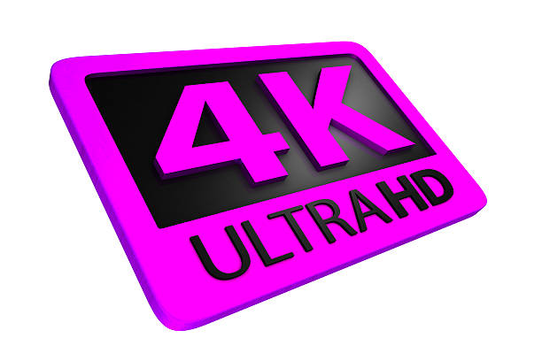 4 k ultra hd icono  - 720p fotografías e imágenes de stock