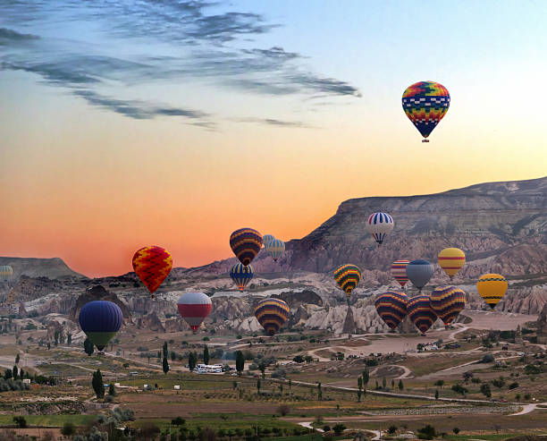 istock Hot air balloons fly over Cappadocia 509492249