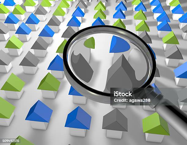 Searching And Buying A House Concept Illustration Stock Photo - Download Image Now - Apartment, Buying, Concepts