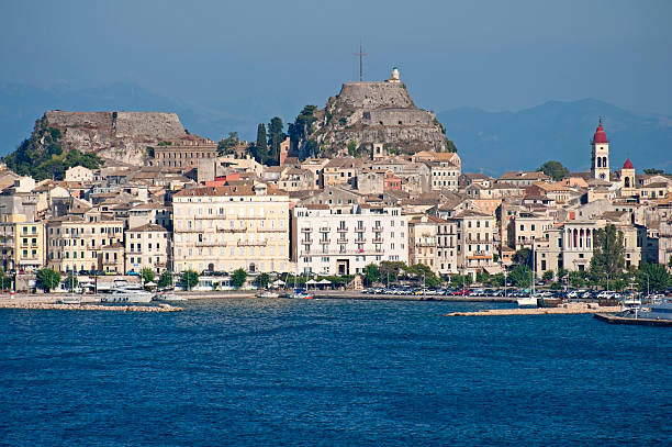 Skyline of Corfu town from the sea
