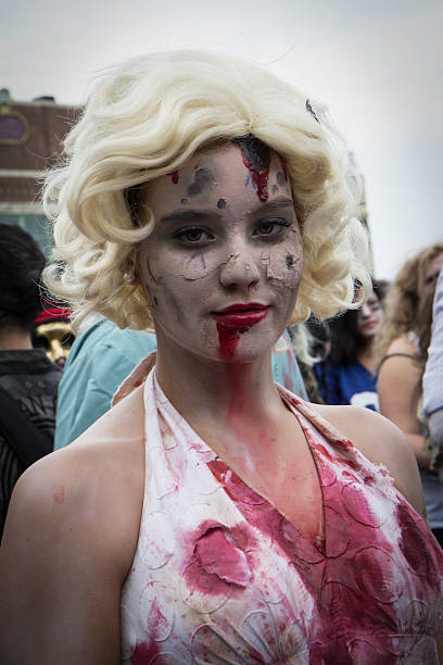 2012 nueva jersey zombie walk - marilyn monroe fotografías e imágenes de stock
