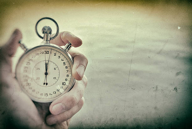 cronografo vintage russo - clock time clock hand urgency foto e immagini stock